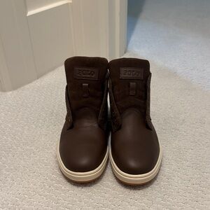 Polo by Ralph Lauren Dark Brown Leather & Suede Men's Ankle Boots